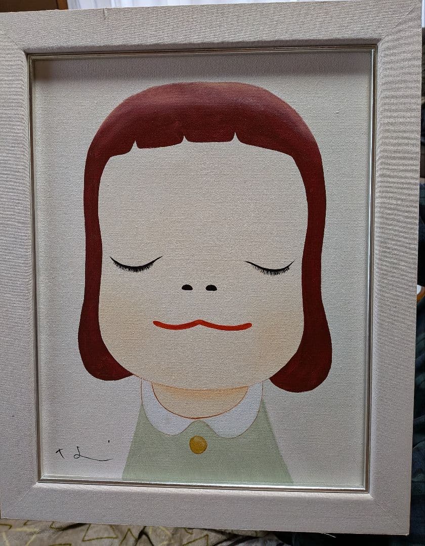 【油彩画】(奈良美智)［手描き作品]「1点物」
