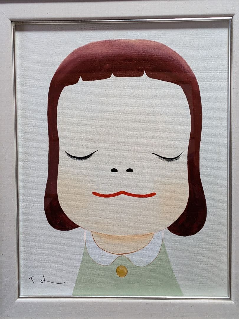 【油彩画】(奈良美智)［手描き作品]「1点物」
