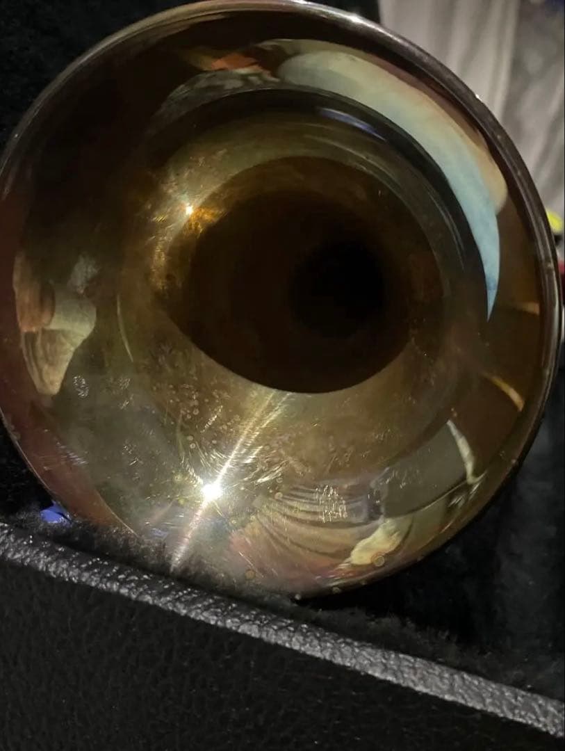 シルバー トランペット ケース付き　消音器付き