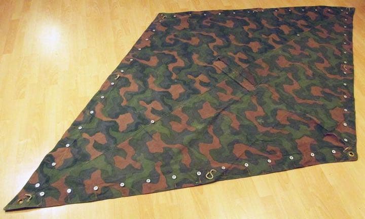 【軍幕屋】超希少★ノルウェー軍幕カモ★４枚組★ポールペグフルセット
