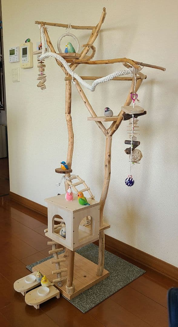 ① ぽこなつページ　バードアスレチック　ハンドメイド　流木