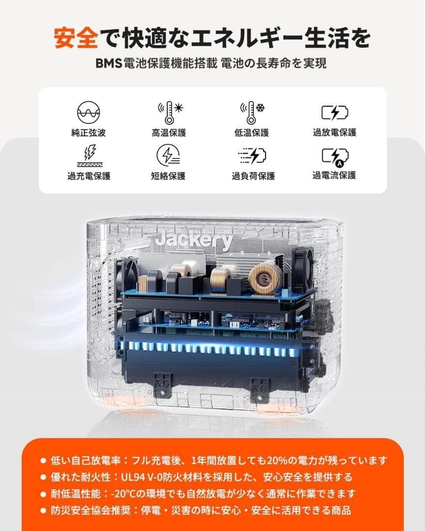 Jackery ポータブル電源 1000 Pro 発電機 大容量 1002Wh
