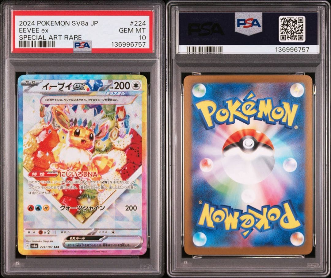 10連番　テラスタルフェスex　ブイズSAR psa10