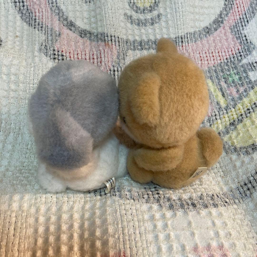 レトロ　サンアロー　ちいさな犬＆熊　ぬいぐるみ　中古品　日本製