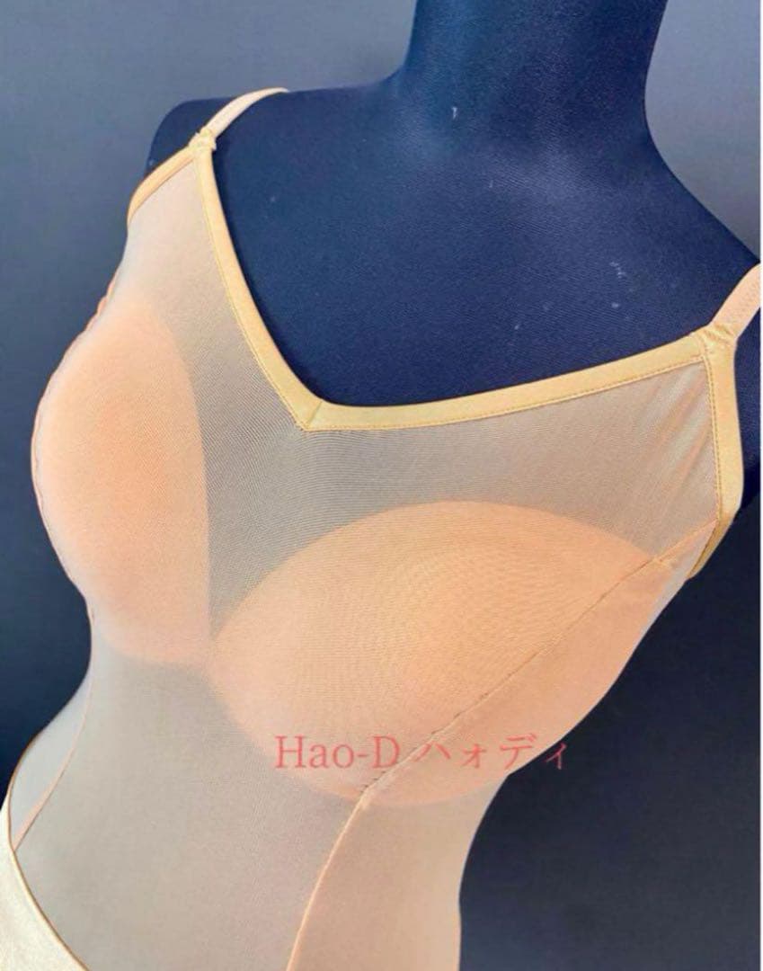 Hao-D★新品★M★肌色★レオタード★胸パット付きインナー★バレエ★ハオディ