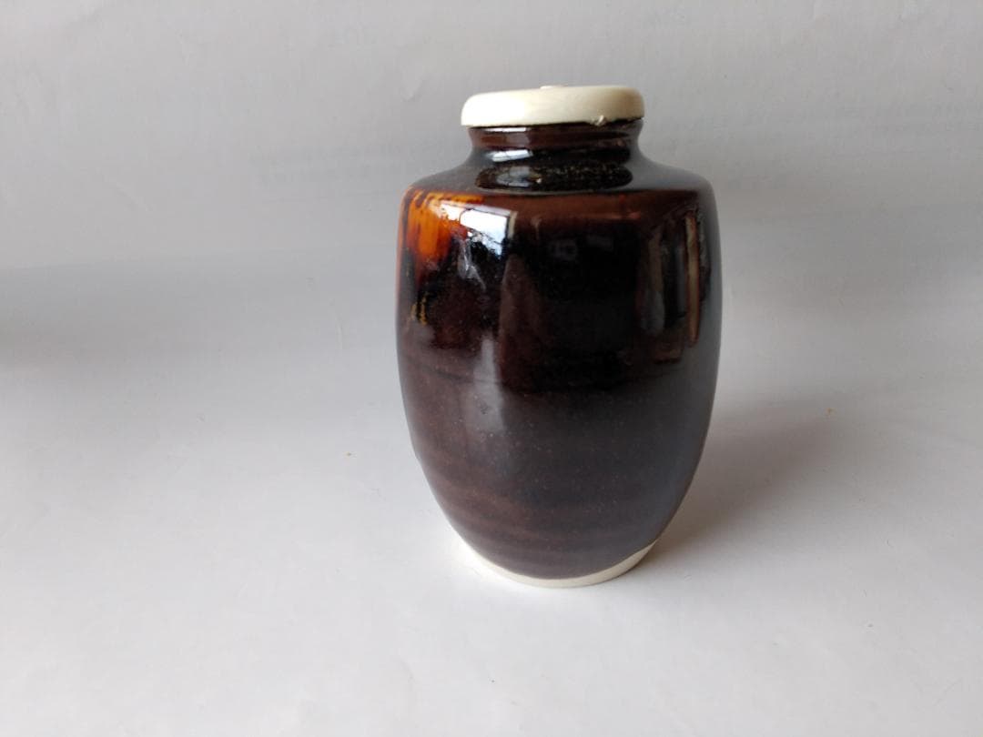 桶谷定一 作 洛東定一 肩衝茶入 仕覆 伊予簾金入緞子 茶道具 共箱 茶入 新品