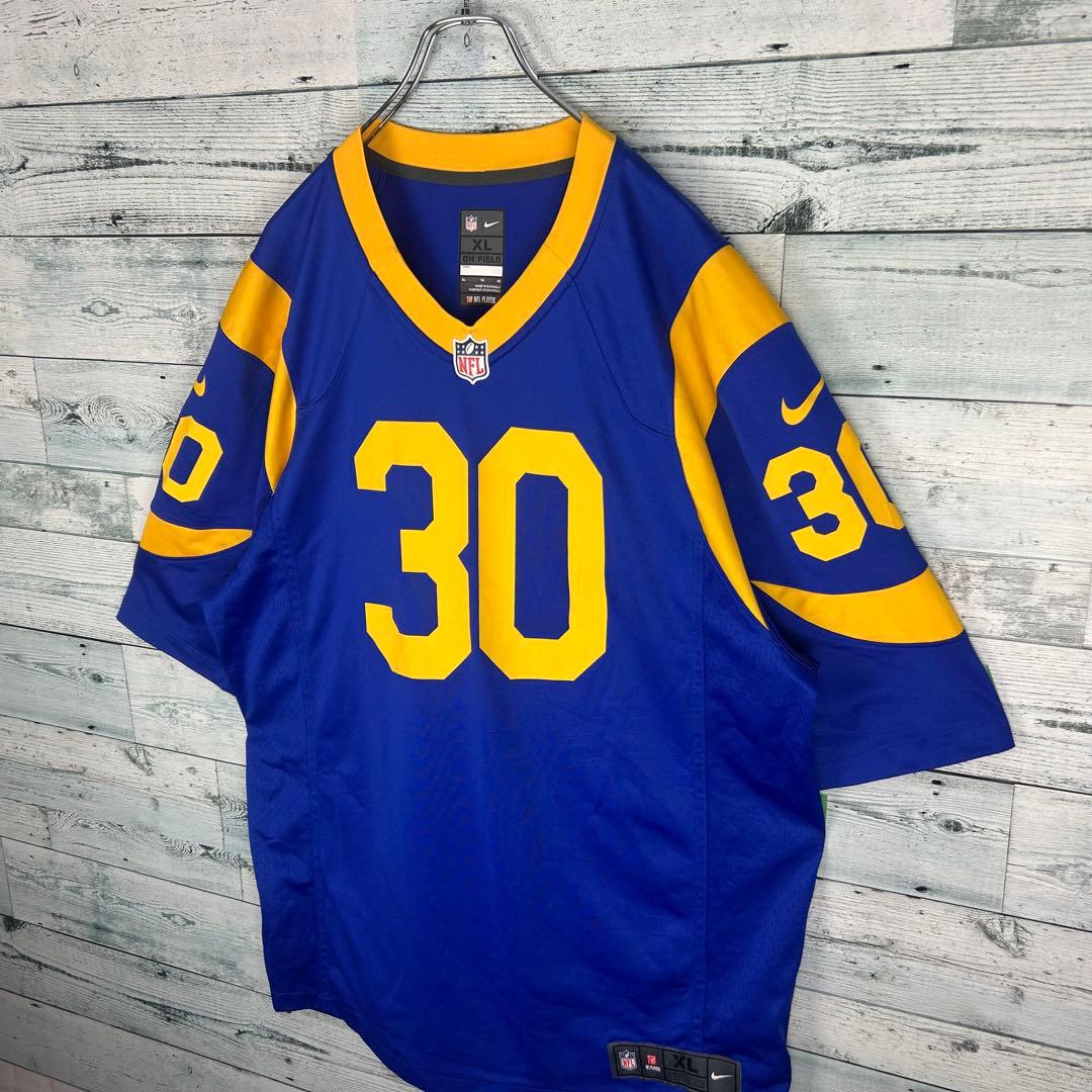 ナイキ NFL プリントチームロゴ ラムズ アメフトゲームシャツ XL 5459