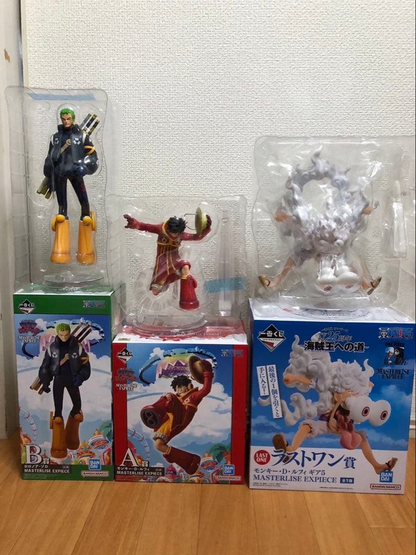 ワンピース　一番くじ　ギガントネーム未開封 開封品フィギュア3点