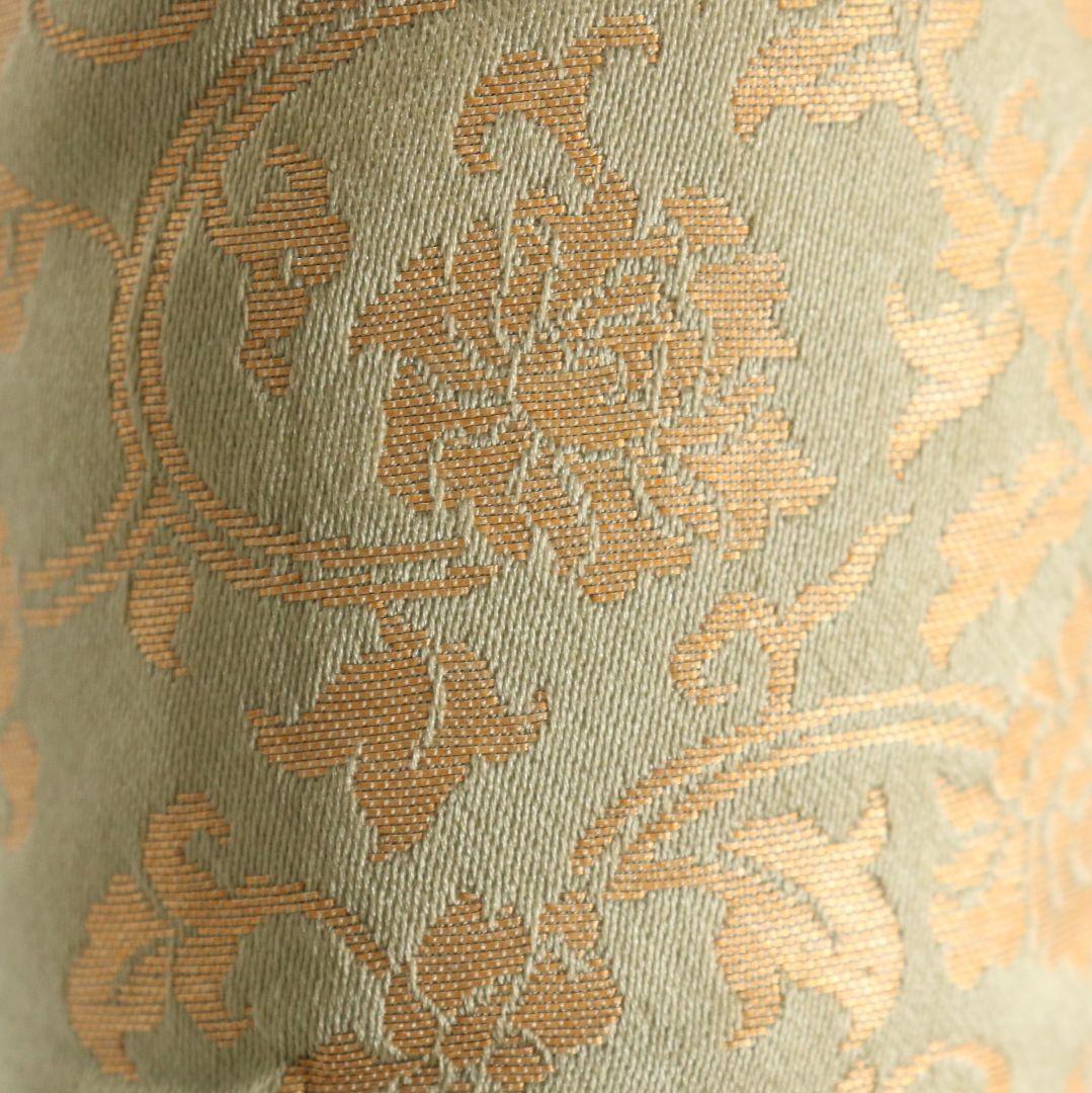 時代 古信楽焼 肩衝 茶入 花唐草文仕覆 茶道具 共箱　V916　N9