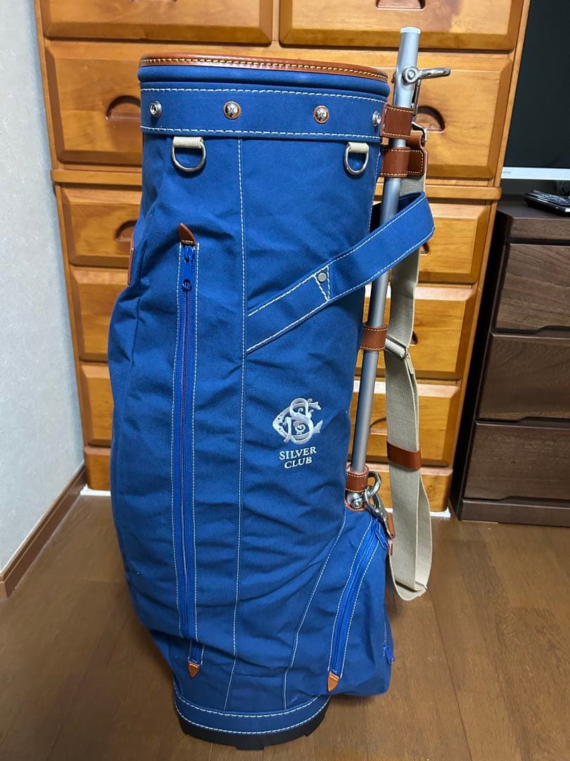 中部銀次郎 シルバークラブ パイプカートキャディバッグ MARIN BLUE
