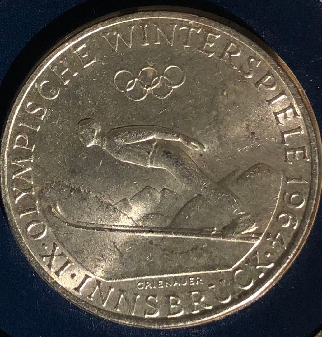 オーストリア 銀貨　シルバー　silver 1964年オリンピック冬季大会
