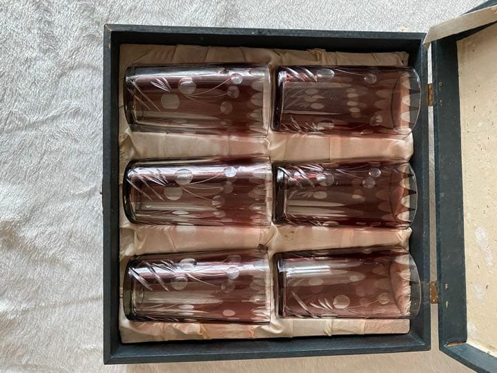 大正浪漫のコップ6客 元箱付 美品