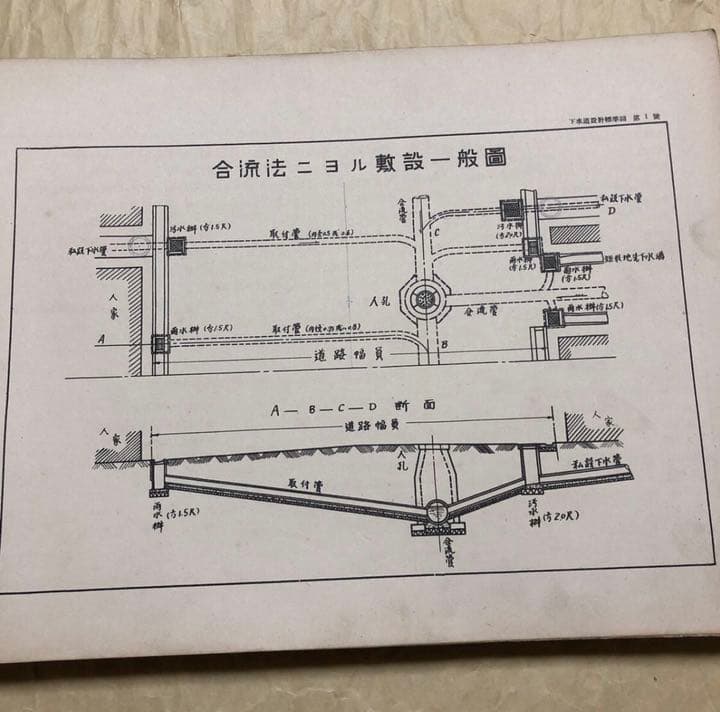 【土木・戦前】『下水道設計標準図』東京市役所編★昭和4年★内山模型製図社