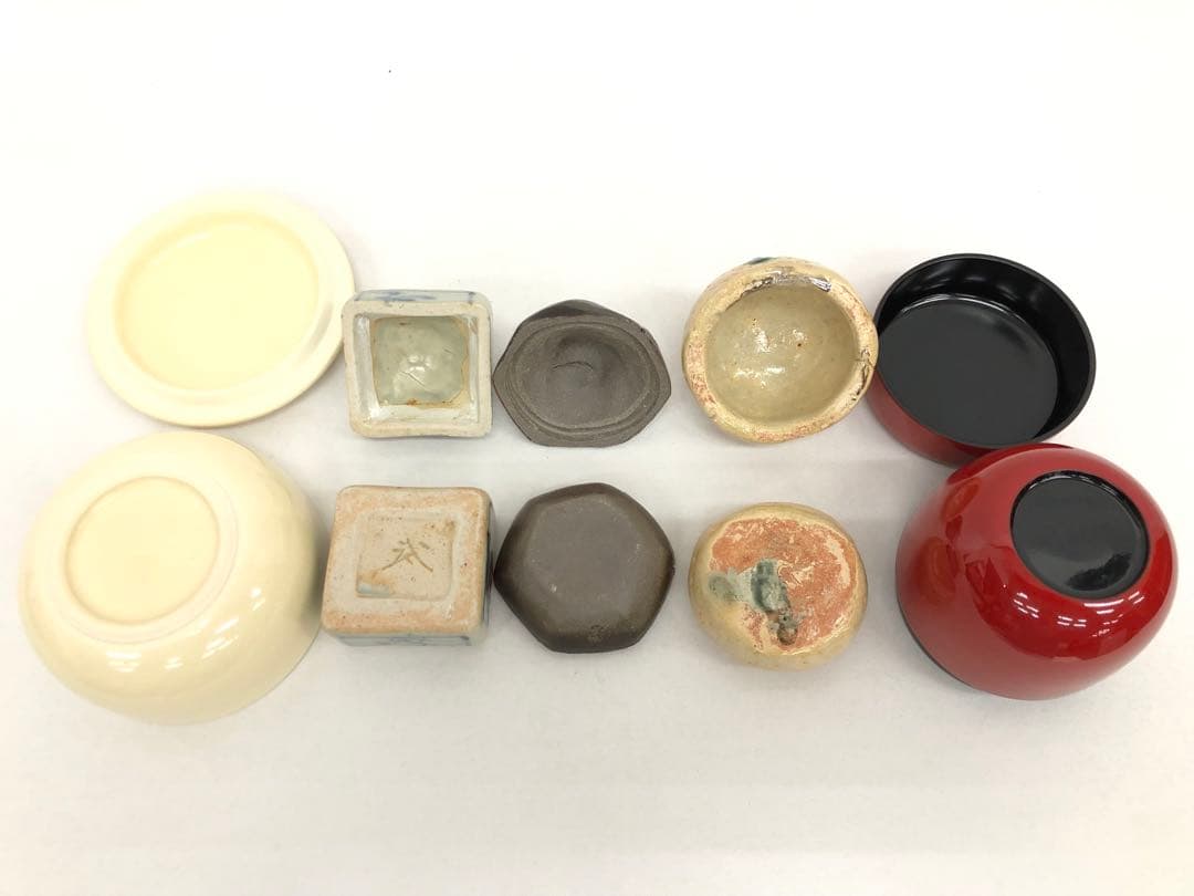 茶道具　香合4点・棗1点　計5点セット　まとめ売り《こ157》 #江戸小もーん