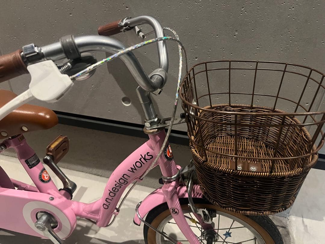 (引き取り限定)ai design WORKS 子供用自転車 ピンク色14インチ