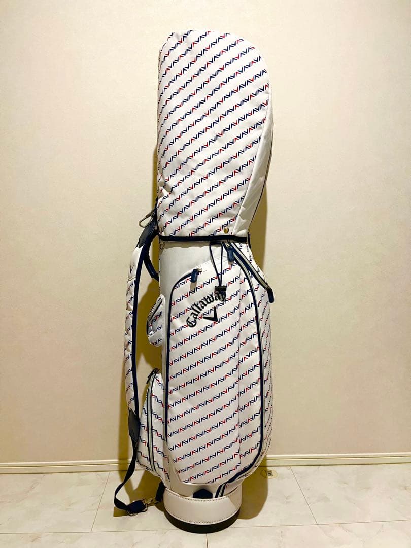 キャロウェイ　ゴルフバッグ　ホワイト　ネイビー