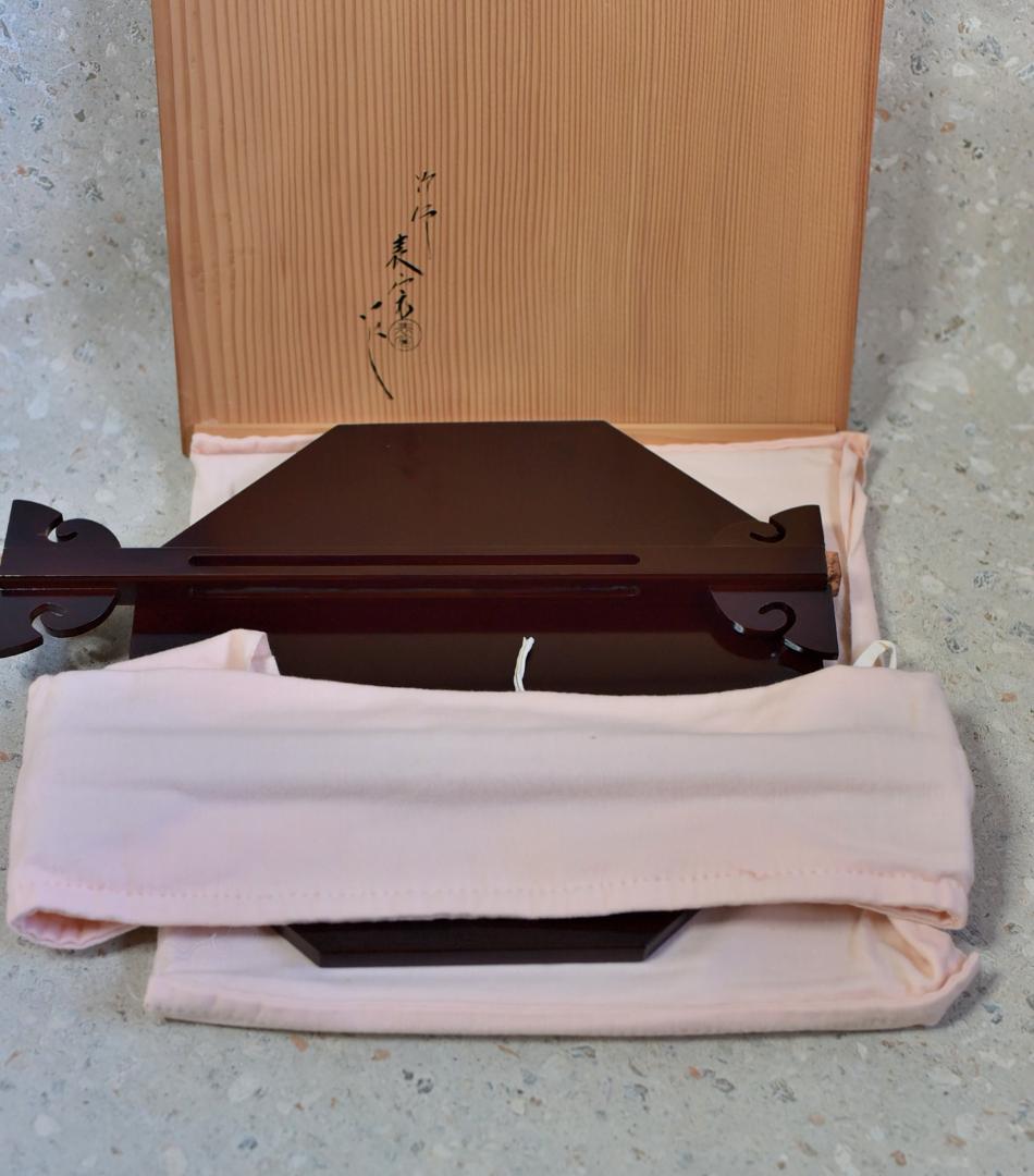 塗師表寛作　寿棚組立式【極上品】飾り棚　お茶道具／共箱