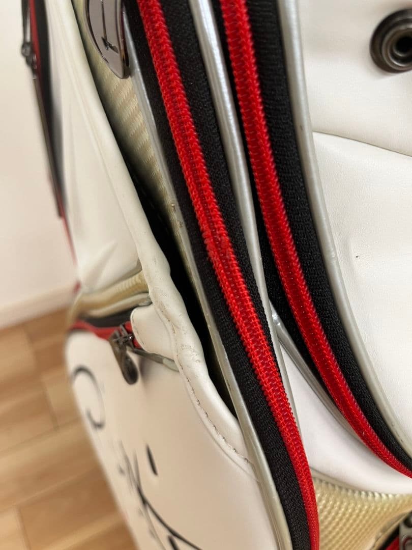 Piretti ゴルフキャディバッグ ホワイト/ゴールド