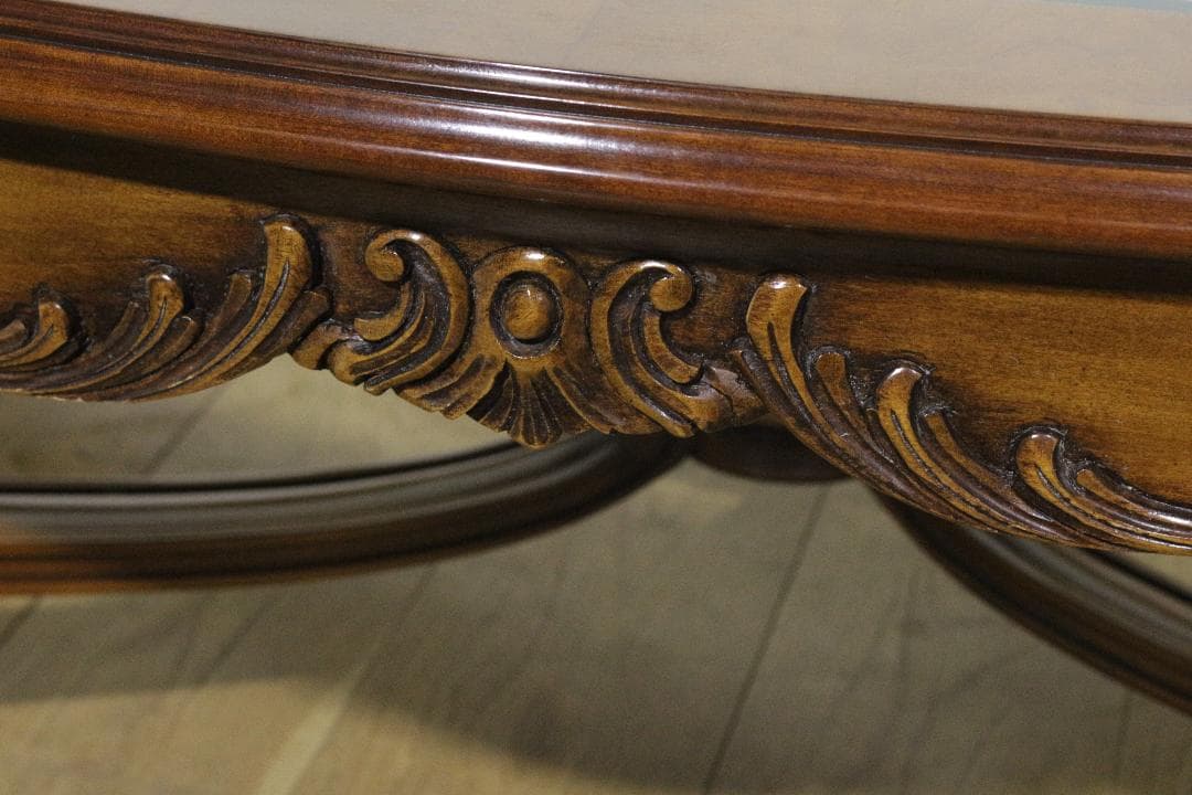 KARGES FUNITURE★木製センターテーブル★ガラス天板★ネコ脚★