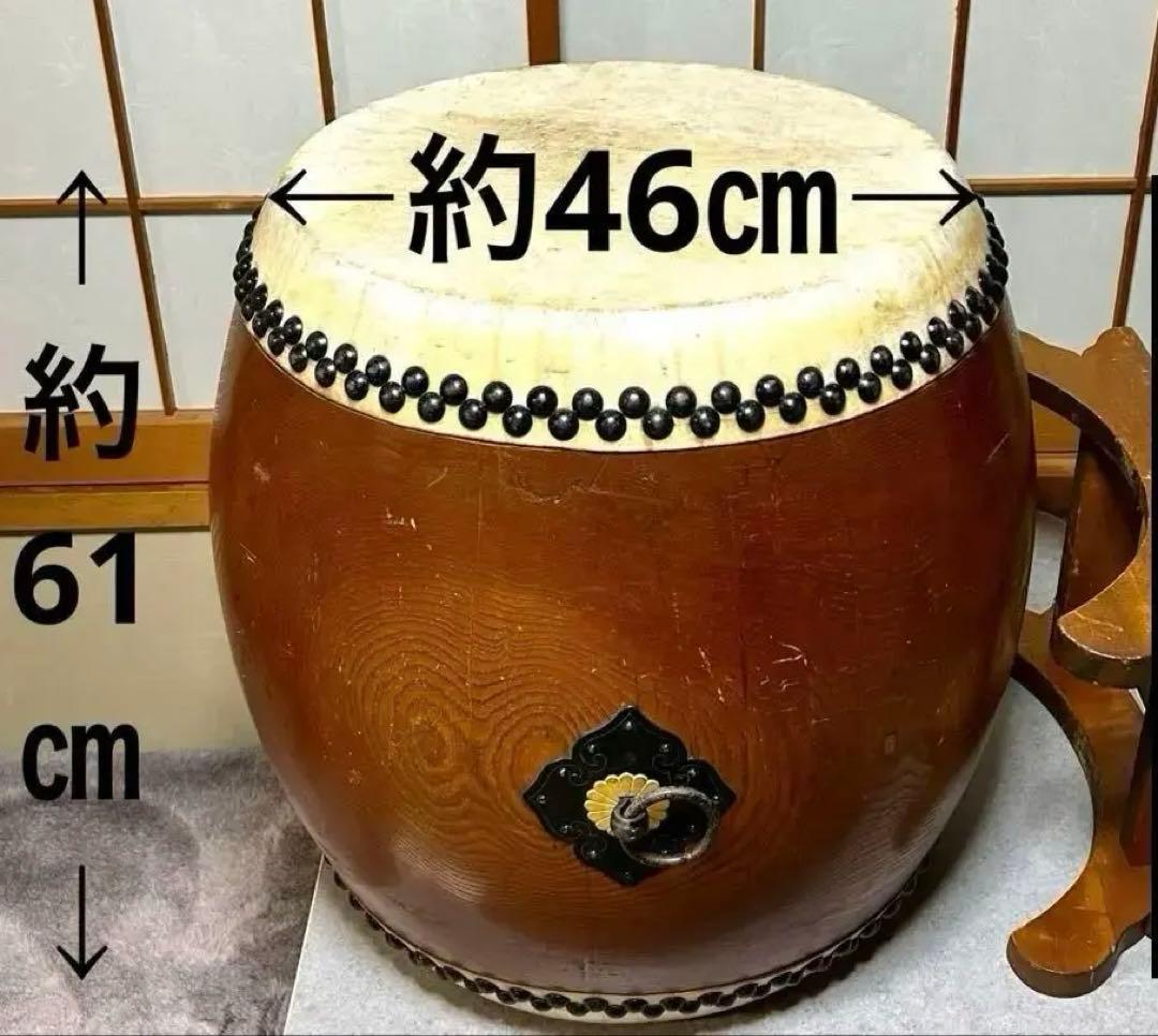 【✨値下げ中】長胴太鼓1尺5寸　天然木くり抜き