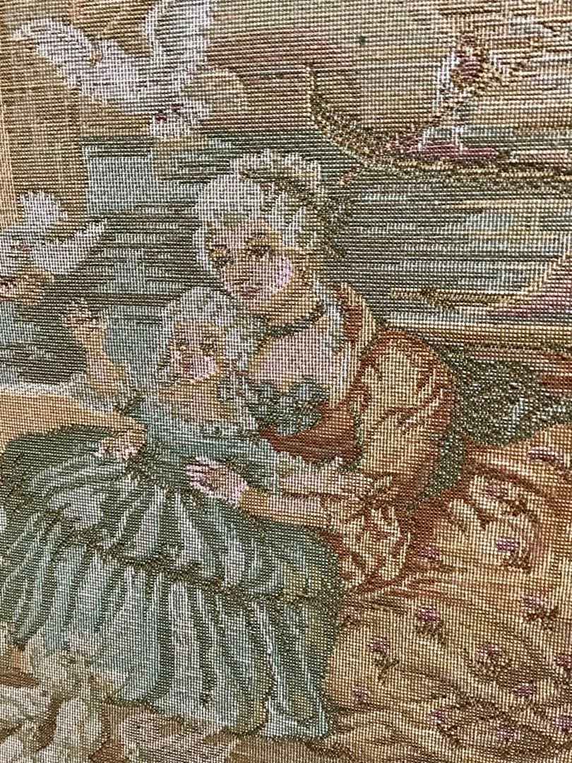 管179☆イタリア製☆ゴブラン織☆額絵