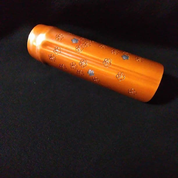 茶道具 ★ 茶合（江戸小紋吹き寄せ）銅製