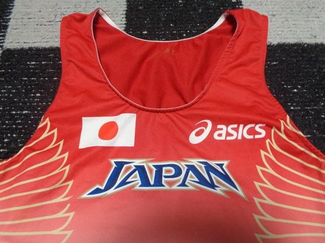 別注【陸上日本代表】ユニフォームタンクトップ支給品アシックスL