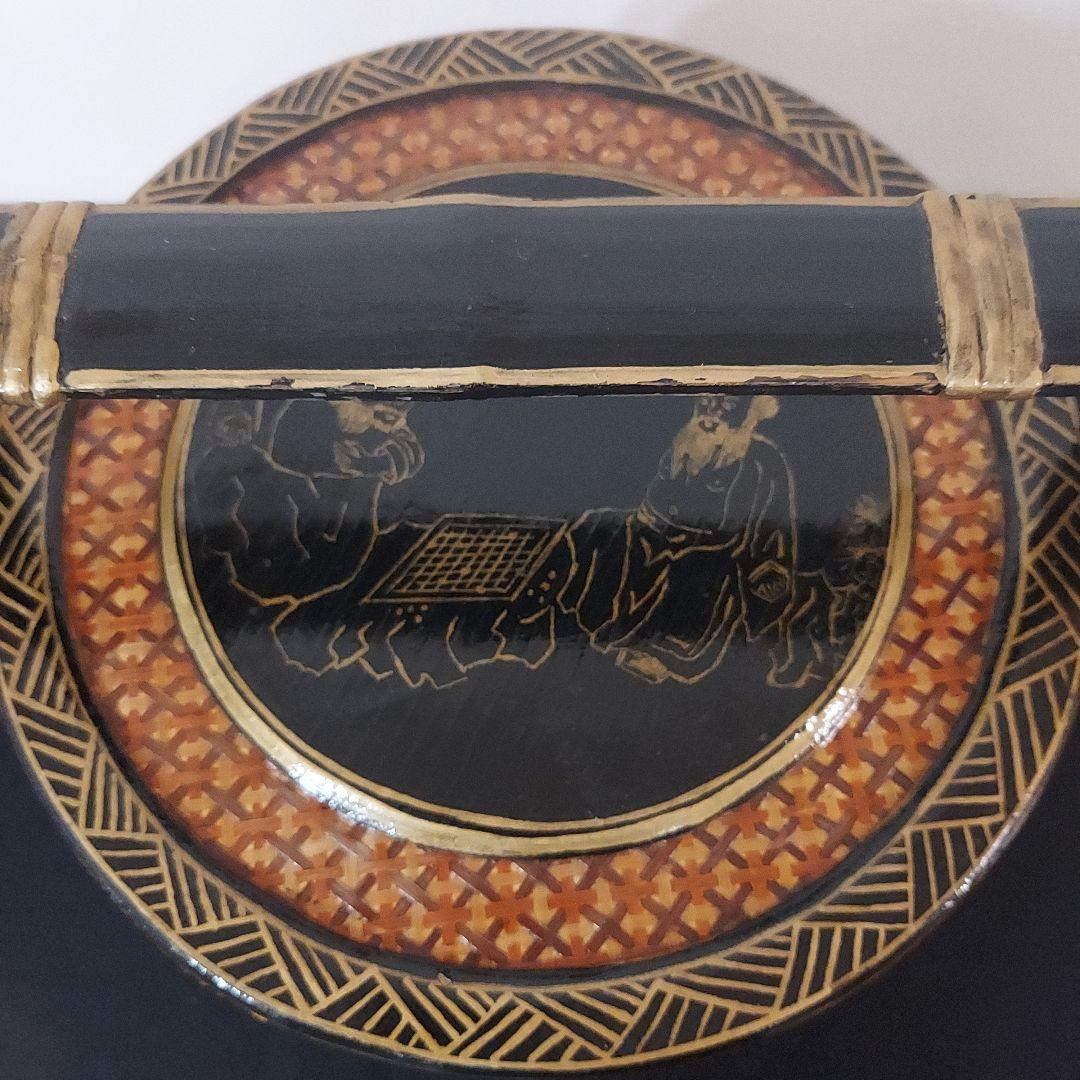 【超希少】竹　3段　漆塗　中国　骨董品　アンティーク