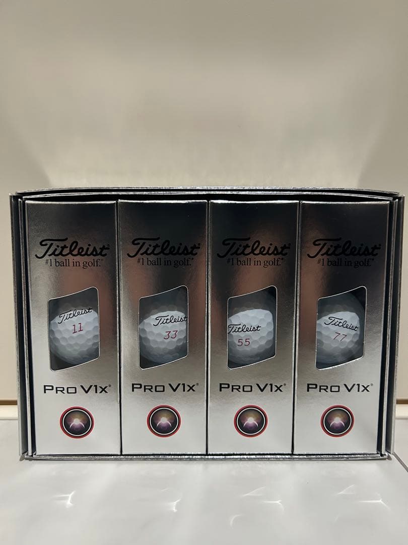 タイトリストプロV1XPROV1Xゴルフボール25年ダブルナンバー4ダース48個