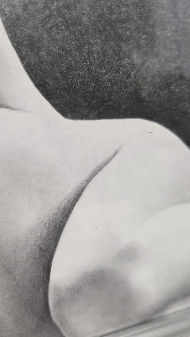 江副拓郎　「Mermaid」　鉛筆画　人物画　細密　美人画　肉筆　F4号　裸婦
