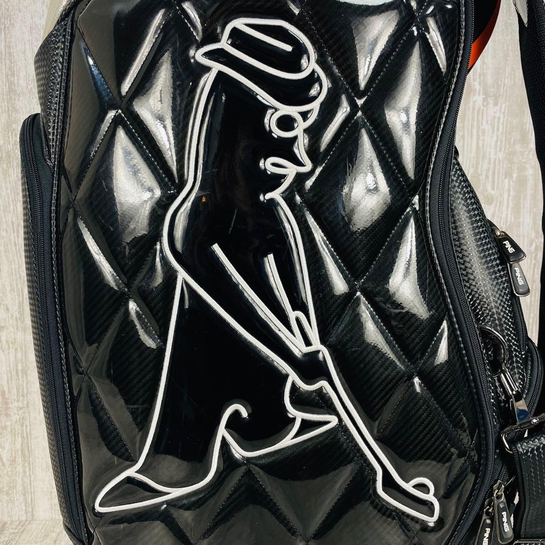 【廃盤品】PING ピンMr. PING KARSTEN エナメルキャディバッグ