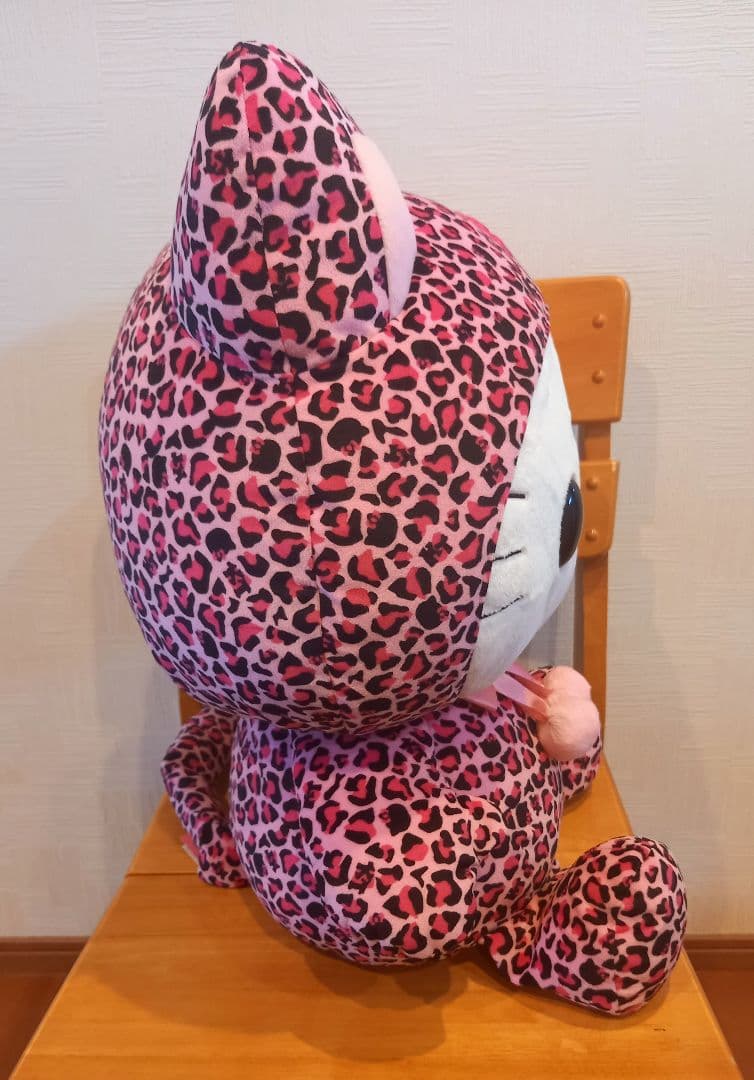 希少　ハローキティ　ぬいぐるみ　2008年　ヒョウ柄　ピンク　特大　2L　新品