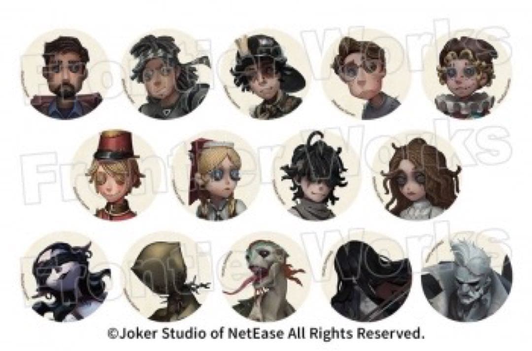 アイデンティティ　第五人格　缶バッジ　設定画Ver. Vol.1　6箱セット