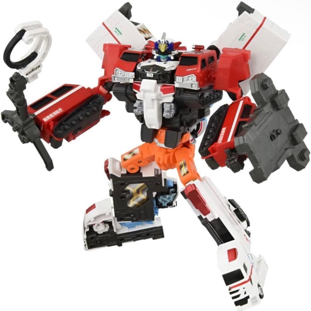 【新品未開封】ジョブレイバー！男子大人気玩具エクシード警察消防特急超越DXセット