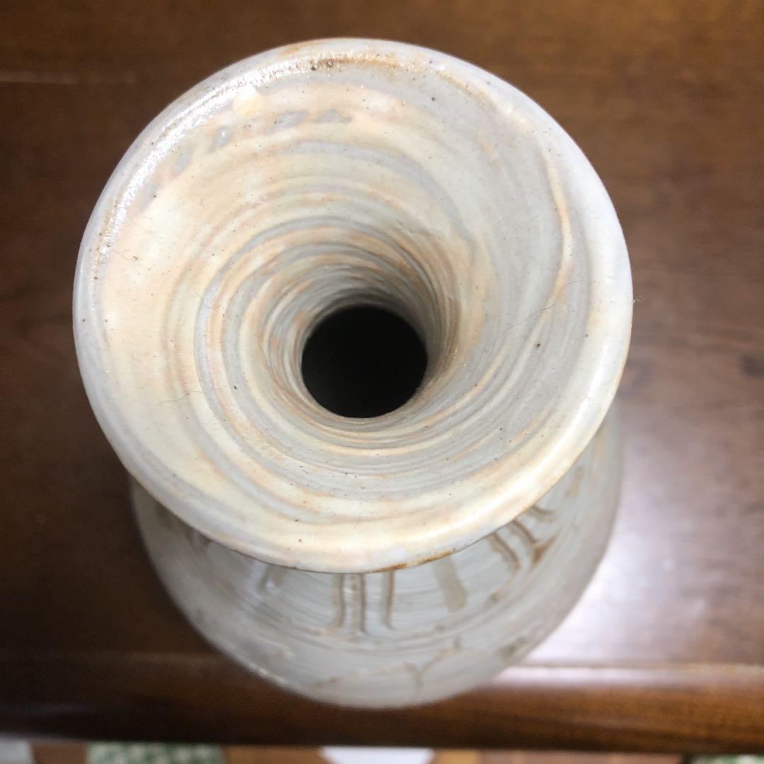 粉青沙器牡丹文瓶李朝写し
