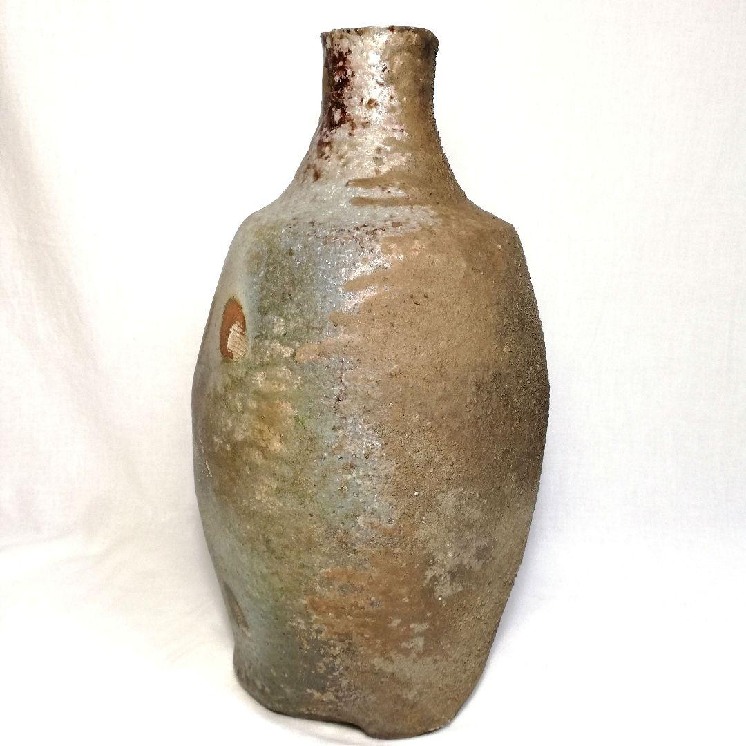 今成研二 備前焼 窯変大花入 高さ48cm 花器 置物 フラワーベース 花瓶