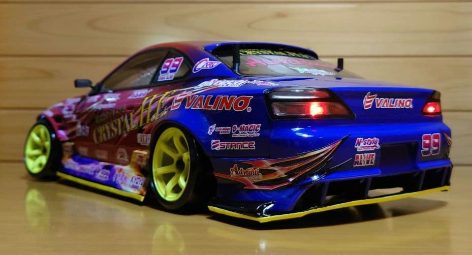 アライブフーン映画S15シルビアLEDボディ＆ヨコモドリパケ2WDフルセット完成