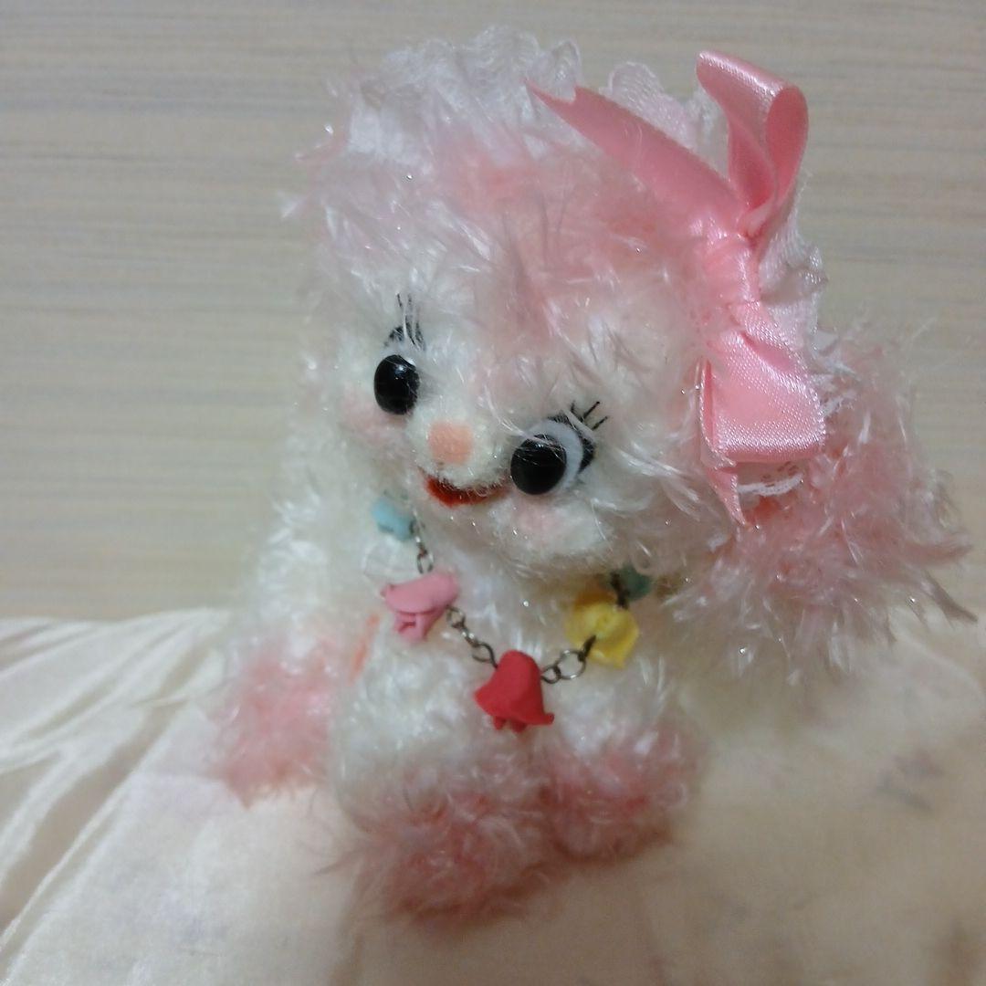 作家様　ふわふわワンちゃん　ぬいぐるみ　ピンク