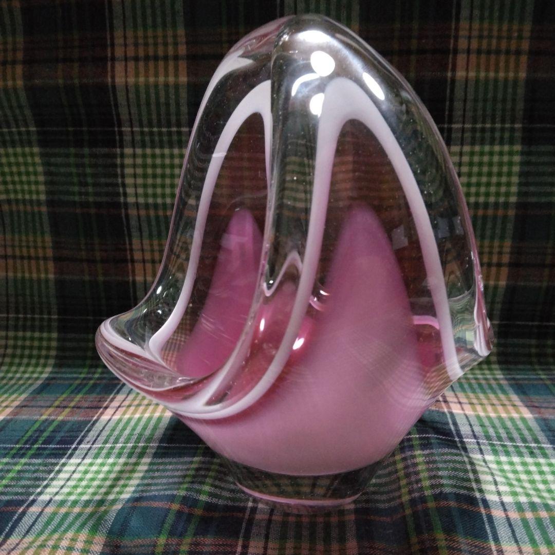 工芸品 Swedish Flygsfors art glass Coquille