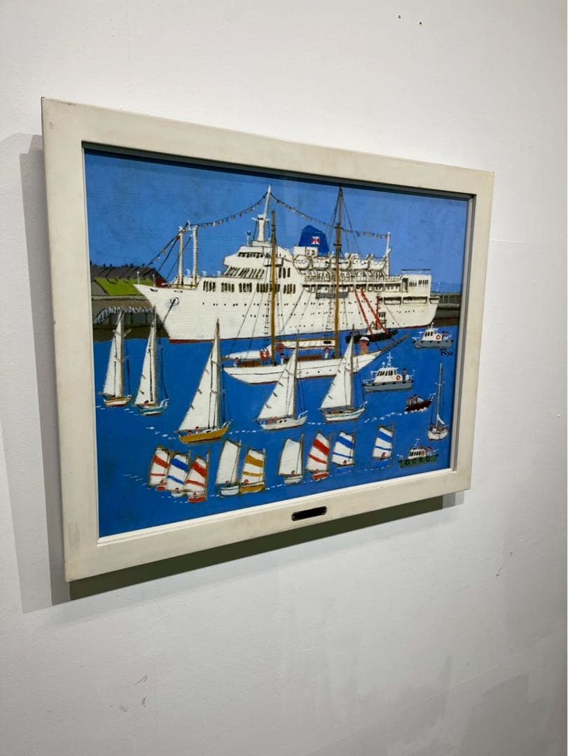 柳原良平《横浜どんたく》1983年 油彩画 15号 鑑定書付き
