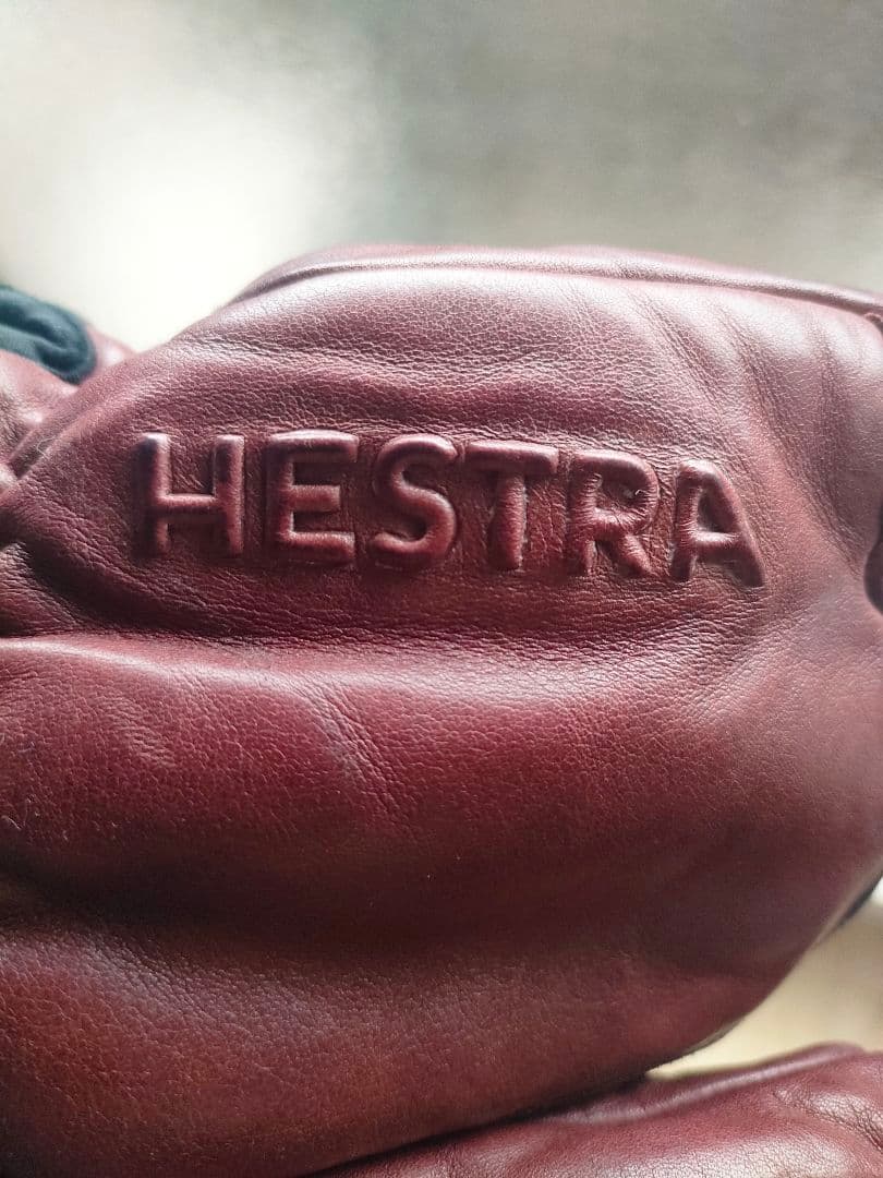 Hestra 3フィンガーグローブ ブラウンレザー サイズ6