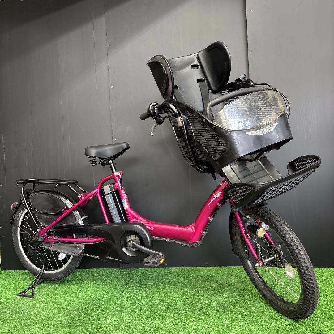 電動自転車 YAMAHA PAS kiss ピンク 3人乗り対応　30