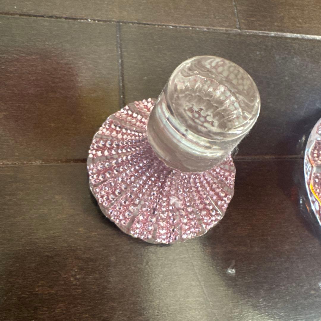 ピンククリスタルデカンタボールキャップ付き
