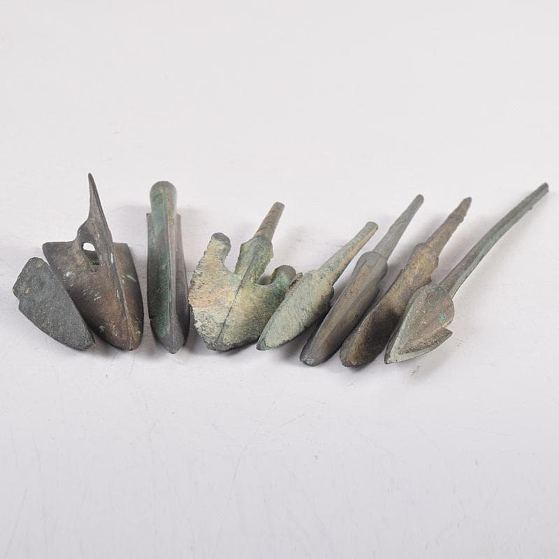 なみなみ　中国　古銅青銅　鏃　矢尻　8点まとめて　D　8894