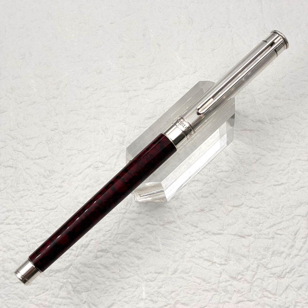 モンブラン Mont Blanc 万年筆 ノブレス レッド マーブル 18K M