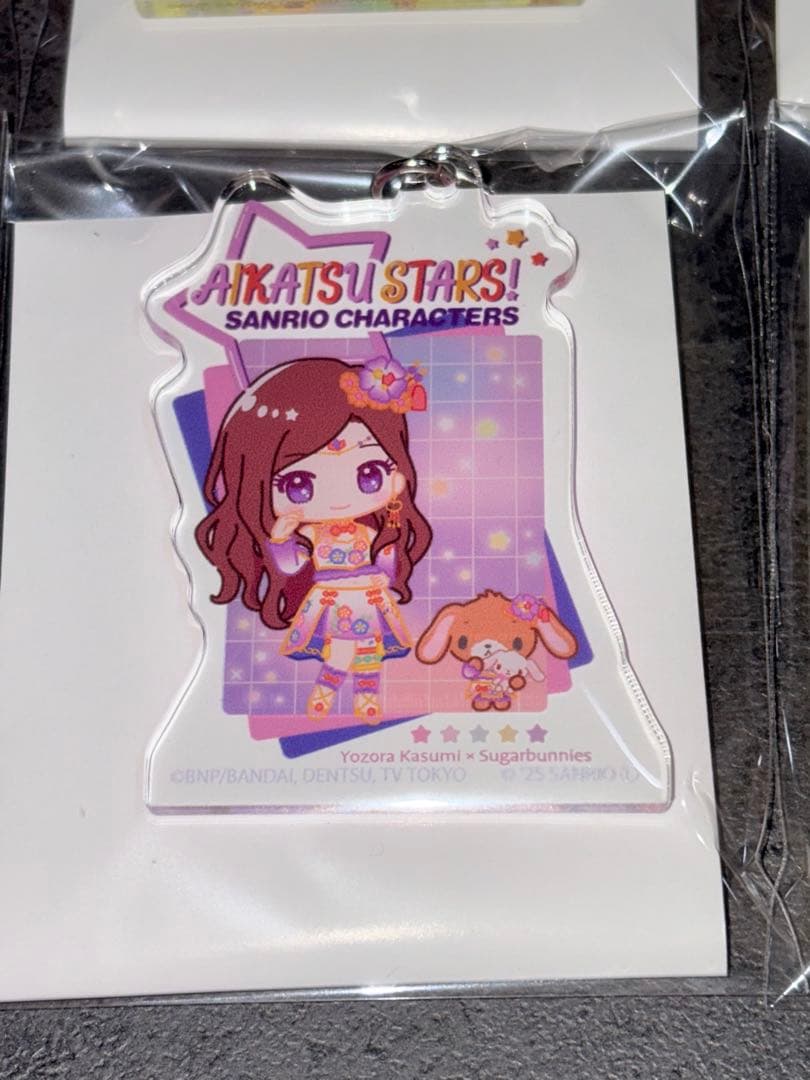 アイカツスターズ　サンリオキャラクターズ　星型　ナスカン　キーホルダー　コンプ