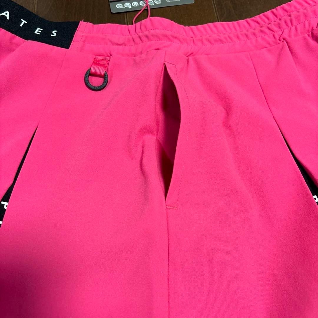 パーリーゲイツMFY裏カノコプリーズスカート ピンク×ブラックサイズ1