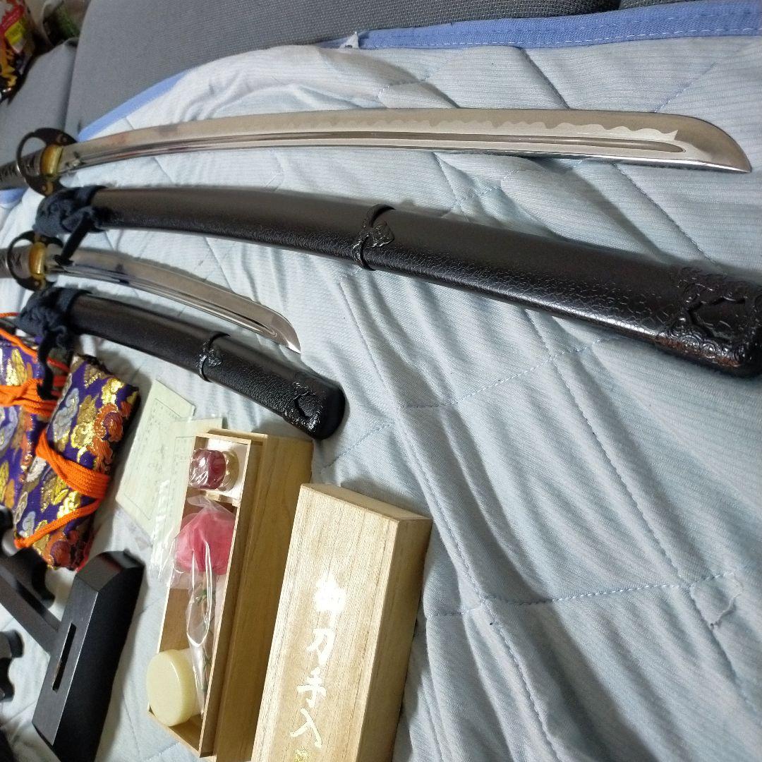 居合刀　模造刀　日本刀　織田信長　鉄鍔　鮫皮　刀袋　刀台　証明書　手入道具　刀剣