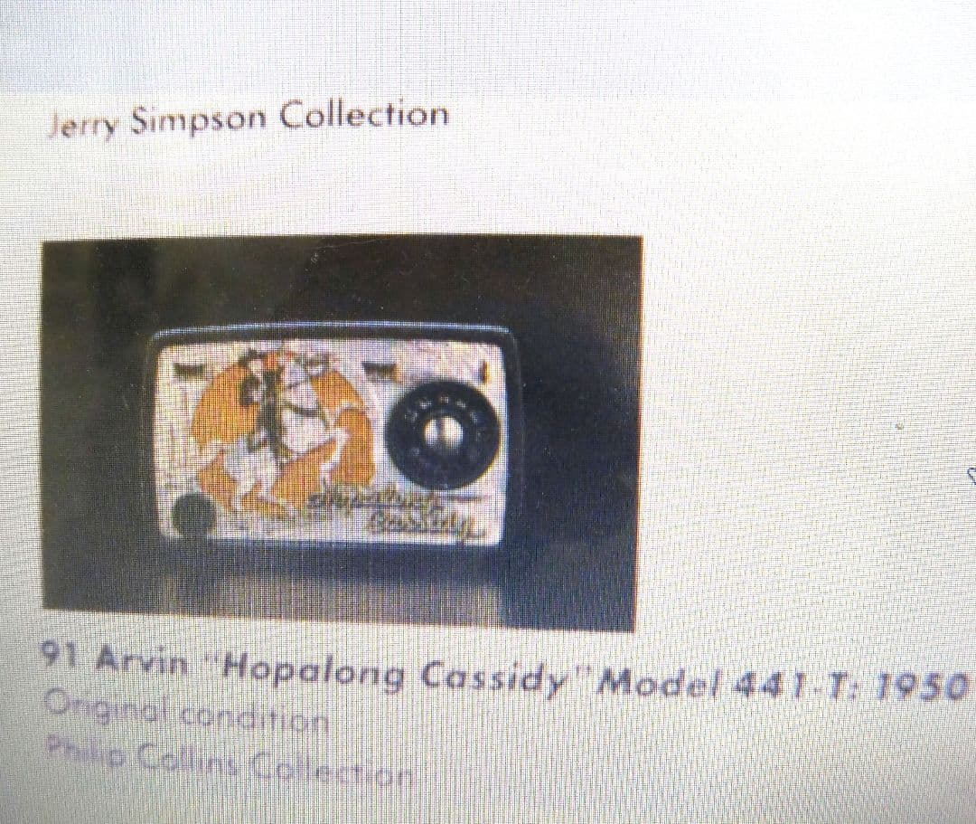 1950`s Arvin 441T ホッパロング・キャシディ 真空管ラジオ