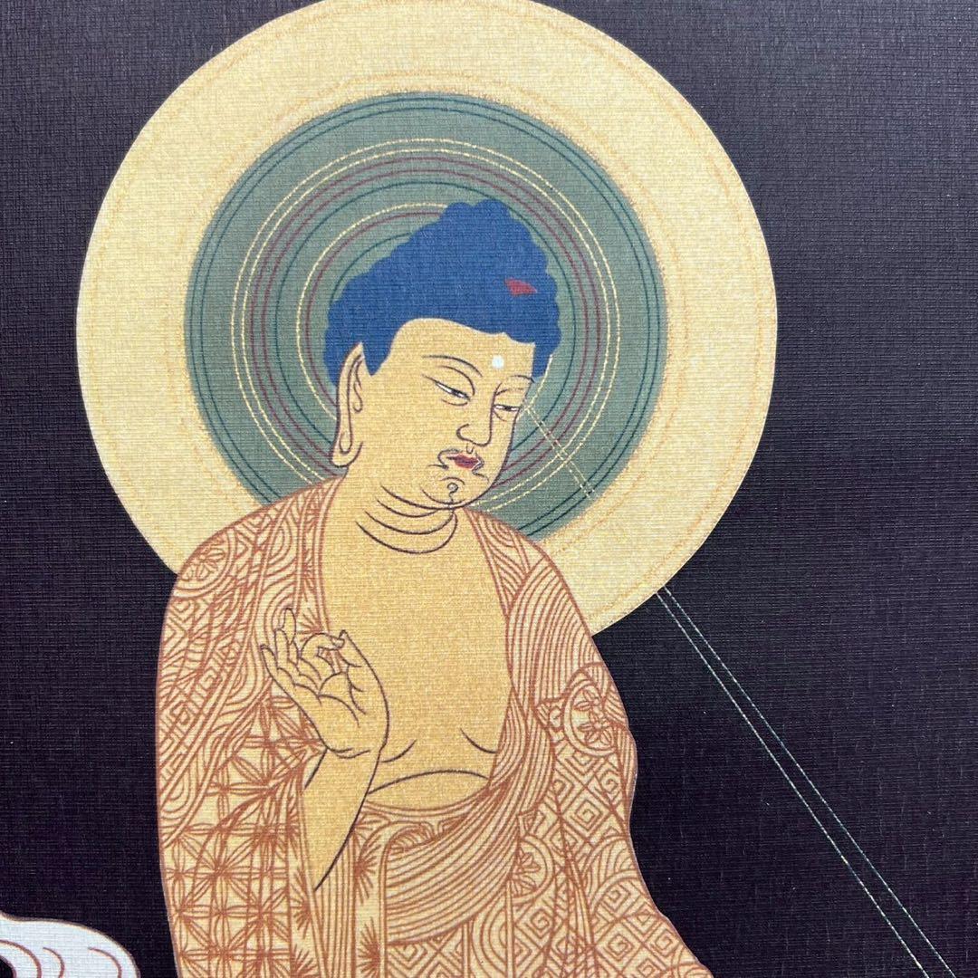 30 天台五尊仏 仏画 仏間 縁起物 無落款